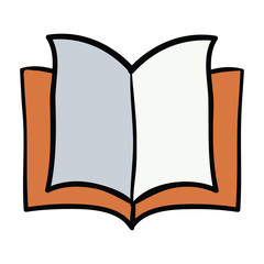 Book object icon. Education literature read and library theme. Isolated design. Vector illustration