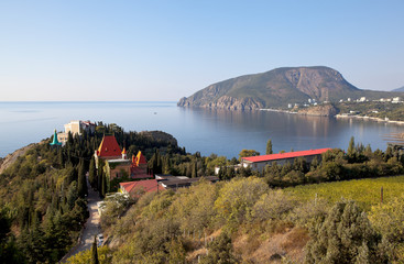 Вид на мыс Плака, санаторий 