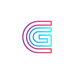 Letter G logo design template,technology,electronics,digital,connection vector logotype