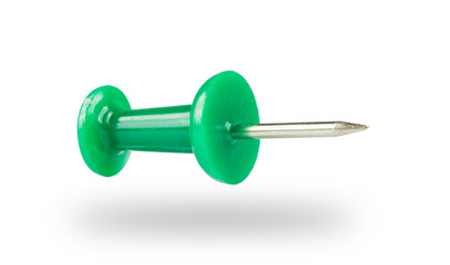 Close-up pin on white background