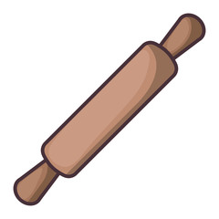 Rolling pin icon. Bakery shop traditional and product theme. Isolated design. Vector illustration