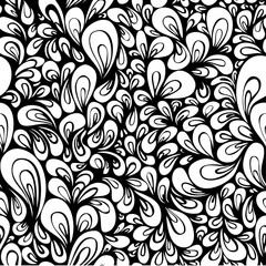 Contrast Seamless Background With Abstract Drops