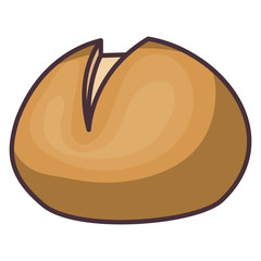 Bread icon. Bakery shop traditional and product theme. Isolated design. Vector illustration