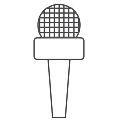 microphone con. Broadcasting news technology media and communication theme. Isolated design. Vector illustration