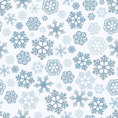 Snowflakes Seamless Pattern