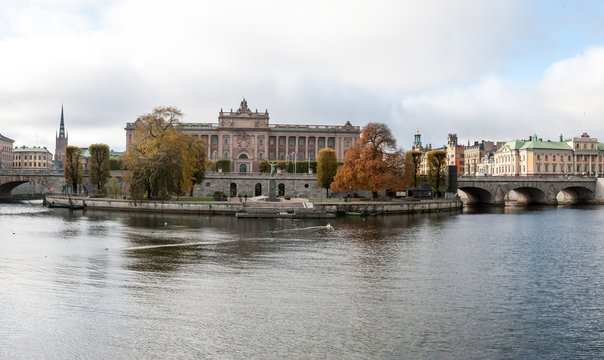Riksdag Parliament Building In Stockholm