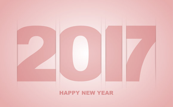 Vector illustration: Design element of Happy  New Year 2017
