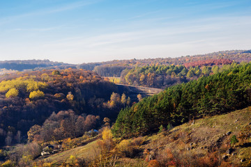 Fototapeta premium mountain range near the village