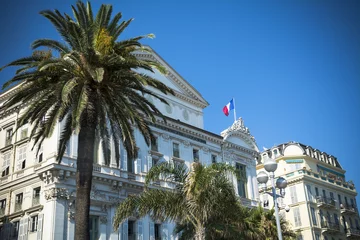 Papier Peint photo Théâtre Nice opéra et palmiers sur la Côte d& 39 Azur