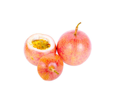 Fresh Passion fruit on white background