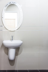 Modern design home bathroom White sanitary ware in the bathroom