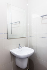 Modern design home bathroom White sanitary ware in the bathroom
