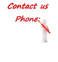 contact us phone ) 3d Render Illustration