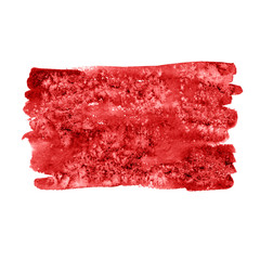 Red watercolor texture. Abstract hand painted backdrop. isolated on white background.