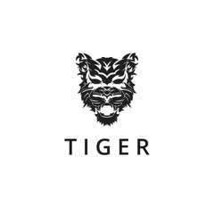 Tiger logo. Tiger head logotype 