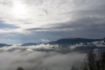 Obraz premium Winterlandschaft Schnee in der Natur im Winter 