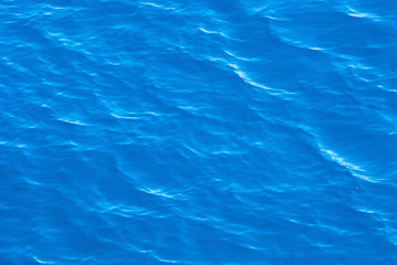 Blue sea surface with waves