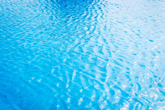 Swimming pool with blue water detail