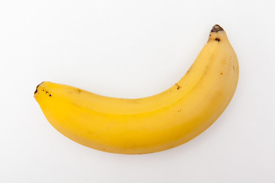 ripe and fresh bananas on white backgrounds