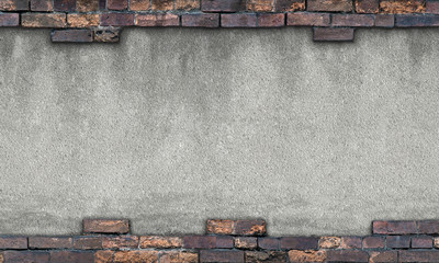 old concrete and brick wall background