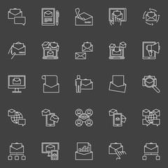 Email Marketing icons set