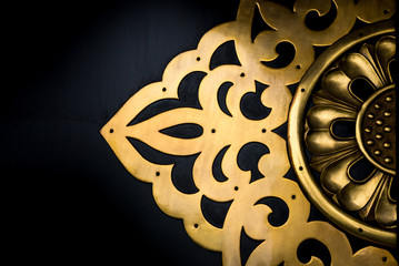 Luxury Gold pattern decoration in Japanese style Temple