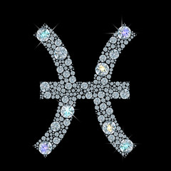 Diamond sign of the zodiac Pisces