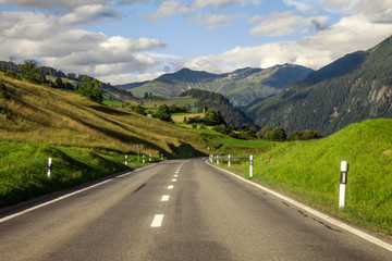 Mountain road near Tarasp, Switzerland