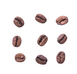 Coffee bean on white background