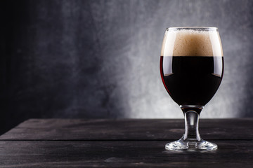 Glass of dark beer