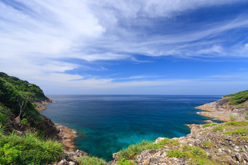 Seascape of Tachai island,  Similan Islands National Park, Phang Nga, Thailand.