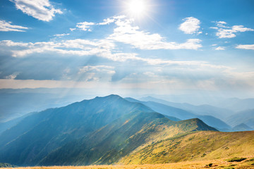 Landscape with mountain range