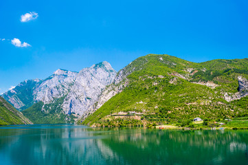 Lake Koman landscape, Albania