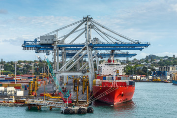 Cargo ship docking - sea freight