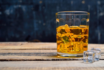 Scotch on wooden background
