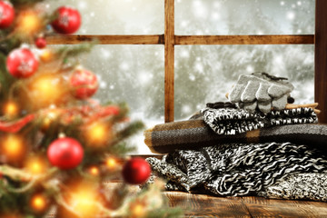 window sill of xmas tree 