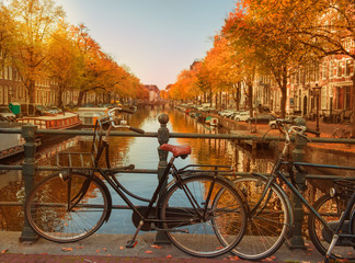 Evening over Amsterdam canals