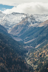 Obraz premium The top of the mountain in the mountain village of Zakan in the North Caucasus