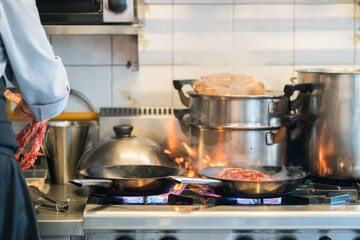 Chef preparing food
