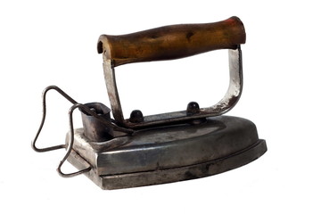 Old iron isolated on white background