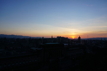 Edinburgh sunset.
