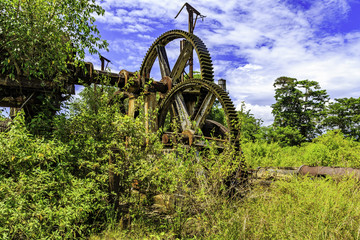 Old machine on Marienburg in Surinam