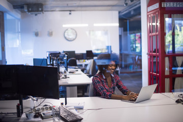 portrait of a young successful African-American woman in modern