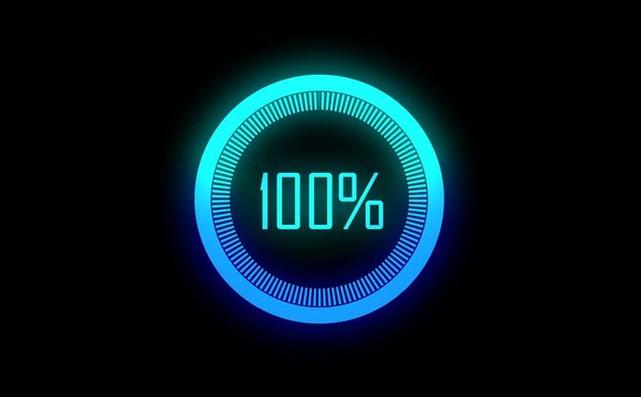 Colorful loading circle. Progress loading bar UI indicator. Loading text. Loading progress animation web design template