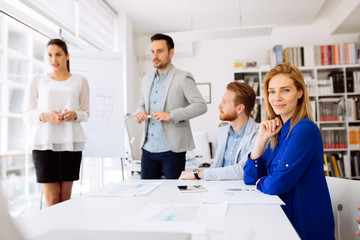 Fototapeta premium Business people in office
