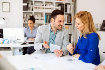 Obraz premium Business people working in office