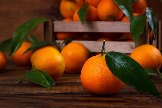 Mandarins or tangerines close up