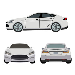 Obraz premium super car flat icon