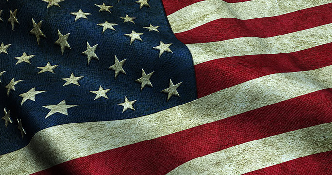 grunge American USA flag