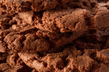 Dark chocolate cookies background
